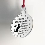 Cat Bauble Personalised Christmas Tree Decoration 1st Christmas