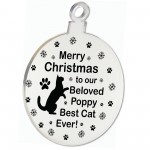 Cat Bauble Personalised Christmas Tree Decoration 1st Christmas