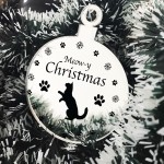 Funny Cat Christmas Decoration Personalised 1st Christmas