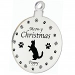 Funny Cat Christmas Decoration Personalised 1st Christmas