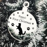 First Christmas With Cat Kitten Personalised Christmas Decor
