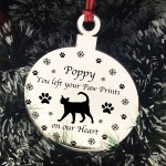 Cat Memorial For Christmas Tree Personalised Engraved Bauble