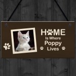 Home Is Where Cat Is Personalised Photo Plaque Cat Gift Cat Sign