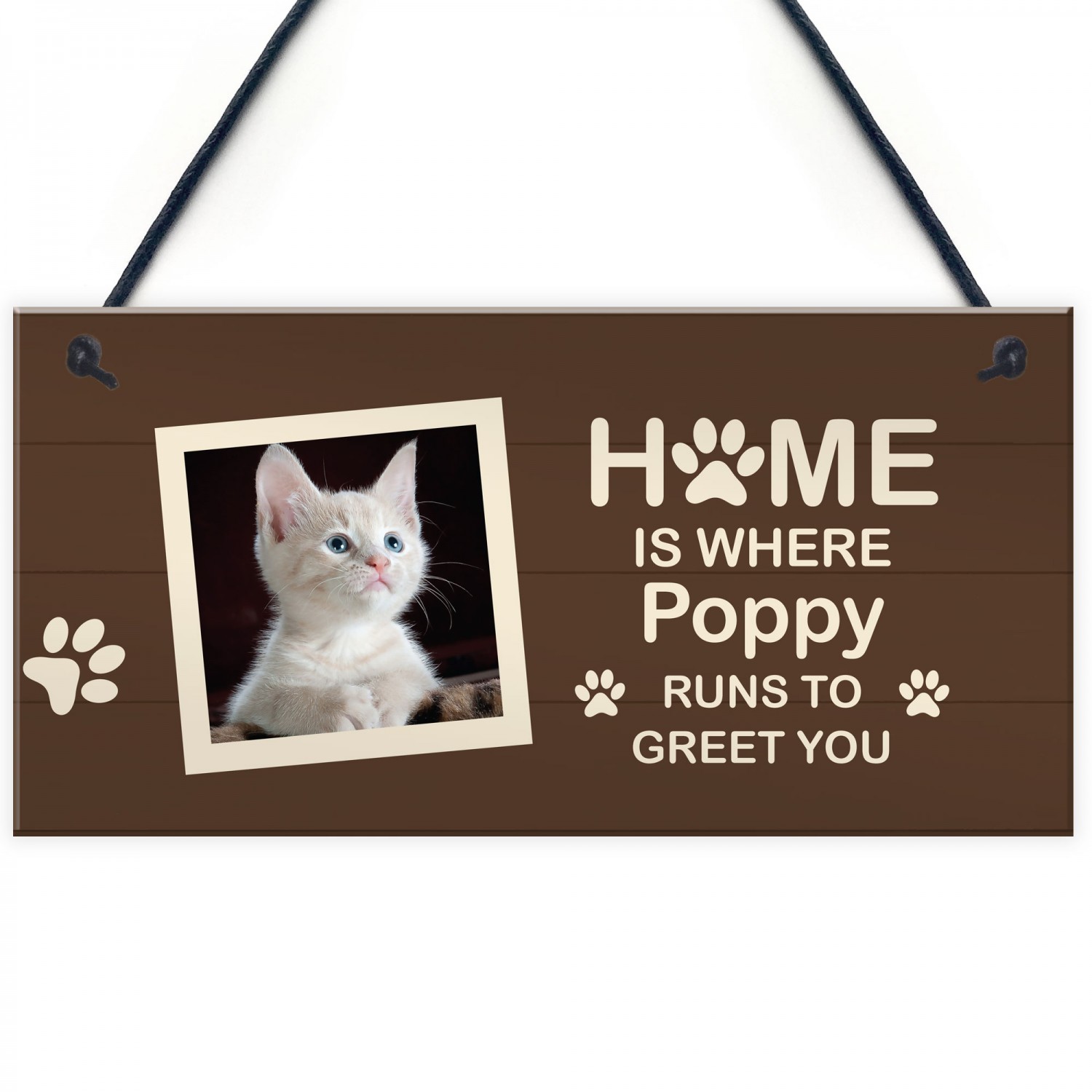 Pet Lovers Gift Personalised Hanging Home Sign Gifts For Cat Pet