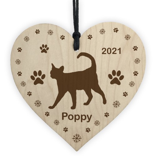 Cat Lover Gift Personalised Cats 1st Christmas Tree Decoration