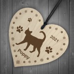 Cat Lover Gift Personalised Cats 1st Christmas Tree Decoration