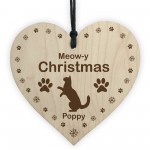 Meowy Christmas Decoration For Cat Personalised Cat Gift For Cat