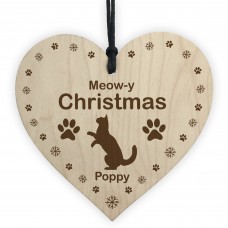Meowy Christmas Decoration For Cat Personalised Cat Gift For Cat