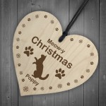 Meowy Christmas Decoration For Cat Personalised Cat Gift For Cat
