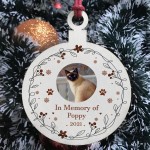 In Memory Of Cat Personalised Christmas Tree Decoration Cat Gift