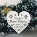 You Left Paw Prints Engraved Heart Dog Cat Sign Dog Cat Lover