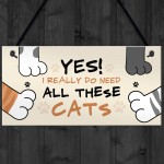 Funny Cat Sign For Women Really Need All These Cats Home Decor