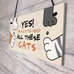 Funny Cat Sign For Women Really Need All These Cats Home Decor