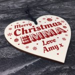 Christmas Gift For Friend Family Personalised Wood Heart