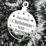 First 1st Christmas Bauble For Dog Cat Personalised Tree Decor