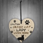 Cat Sign CRAZY CAT LADY Gift For Women Cat Gift Funny Cat Sign