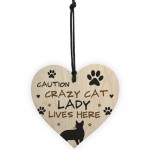 Cat Sign CRAZY CAT LADY Gift For Women Cat Gift Funny Cat Sign