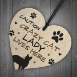 Cat Sign CRAZY CAT LADY Gift For Women Cat Gift Funny Cat Sign