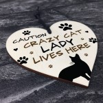 Cat Sign CRAZY CAT LADY Gift For Women Cat Gift Funny Cat Sign
