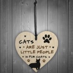 Funny Cat Gift For Cat Lovers Hanging Wood Heart Home Decor