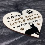 Funny Cat Gift For Cat Lovers Hanging Wood Heart Home Decor