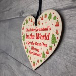 Christmas Gift For Grandad Hanging Wooden Heart Grandparent