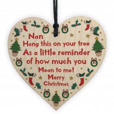 Christmas Tree Decoration For Nan Novelty Wooden Bauble Gifts