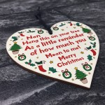 Christmas Tree Decoration For Nan Novelty Wooden Bauble Gifts