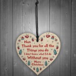 Christmas Nan Gifts Hanging Wooden Tree Decoration Gifts