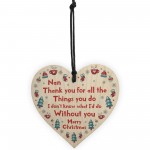 Christmas Nan Gifts Hanging Wooden Tree Decoration Gifts
