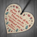 Christmas Nan Gifts Hanging Wooden Tree Decoration Gifts