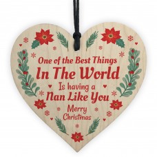 Best Nan Gifts For Christmas Wood Heart Tree Decoration Gifts