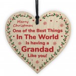 Best Grandad Christmas Gifts For Him Novelty Wood Heart Bauble