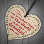 Best Grandad Christmas Gifts For Him Novelty Wood Heart Bauble