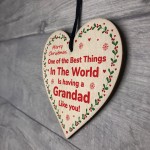 Best Grandad Christmas Gifts For Him Novelty Wood Heart Bauble