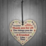 Grandad Thank You Christmas Gifts For Grandparents Wood Bauble