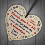 Grandad Thank You Christmas Gifts For Grandparents Wood Bauble