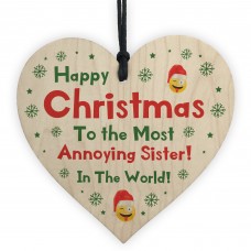 Funny Joke Sister Gift For Christmas Heart Novelty Sister Gift