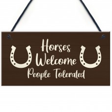 Funny Stable Sign Hanging Door Plaque Horse Lover Gift Sign
