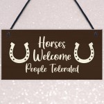 Funny Stable Sign Hanging Door Plaque Horse Lover Gift Sign