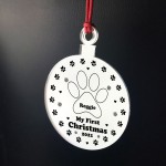 My First Christmas Personalised Dog Christmas Decoration 