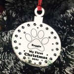 My First Christmas Personalised Dog Christmas Decoration 