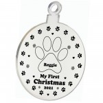 My First Christmas Personalised Dog Christmas Decoration 