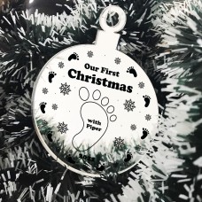 Personalised Our 1st Christmas With Baby Boy Girl Engraved Gift