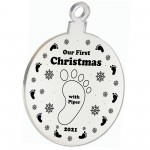 Personalised Our 1st Christmas With Baby Boy Girl Engraved Gift