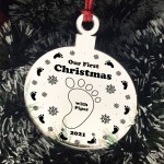 Personalised Our 1st Christmas With Baby Boy Girl Engraved Gift