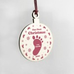 Our First Christmas With Baby Gift Personalised Christmas Bauble
