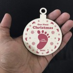 Our First Christmas With Baby Gift Personalised Christmas Bauble