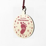 Our First Christmas With Baby Gift Personalised Christmas Bauble