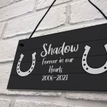 Memorial Sign For Horse Personalised Hanging Sign Horse Lover